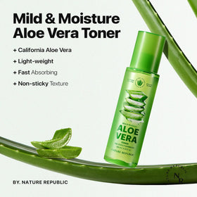 Nature Republic clear toner texture drop showing lightweight, fast-absorbing finish