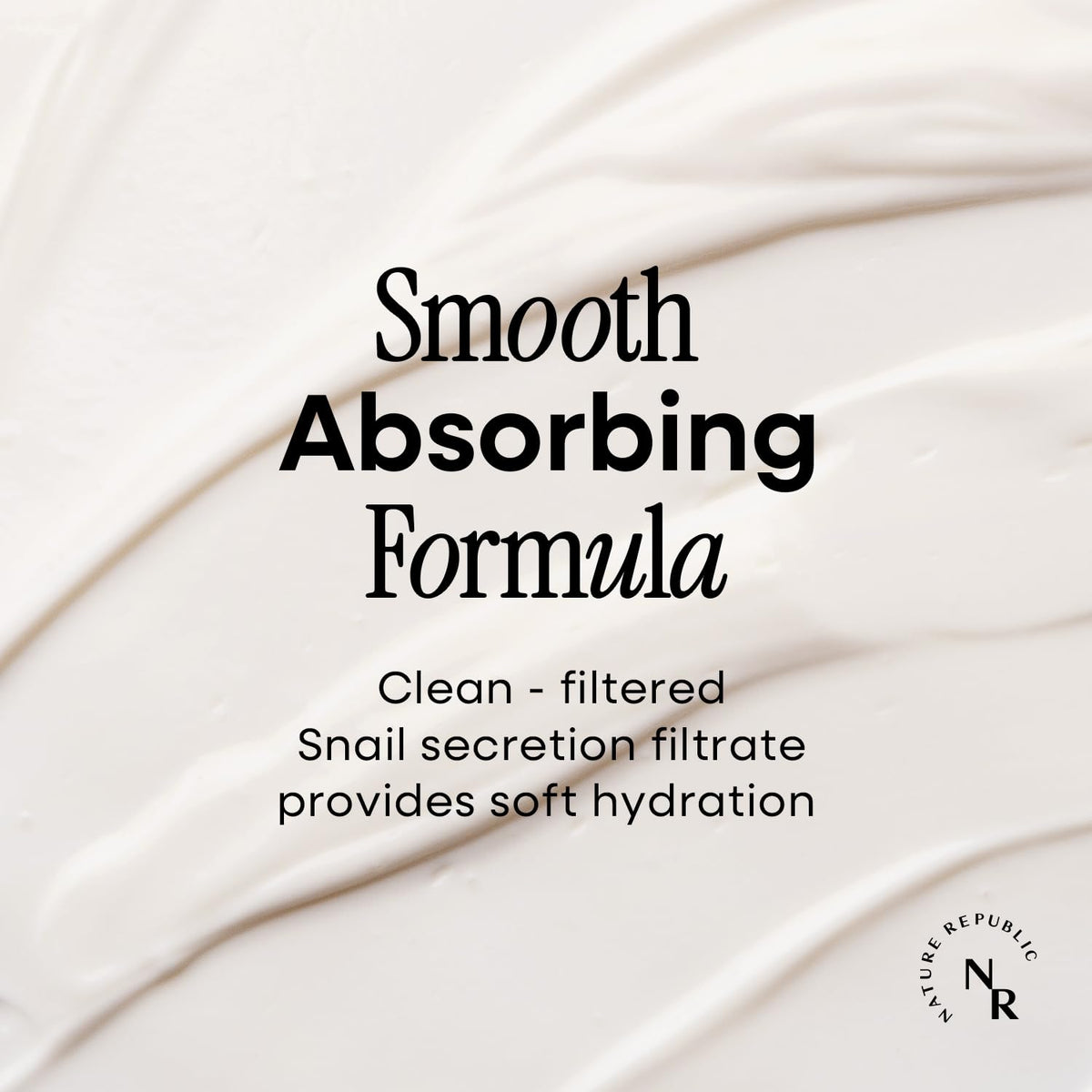 Nature Republic cream on hand demonstrating lightweight spreadability