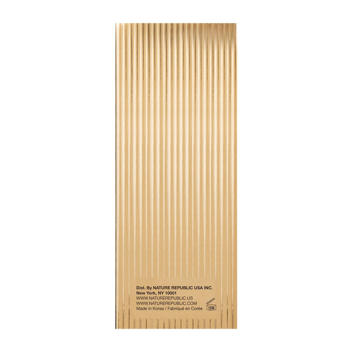 Nature Republic ampoule beside hand showing 100ml scale and travel use