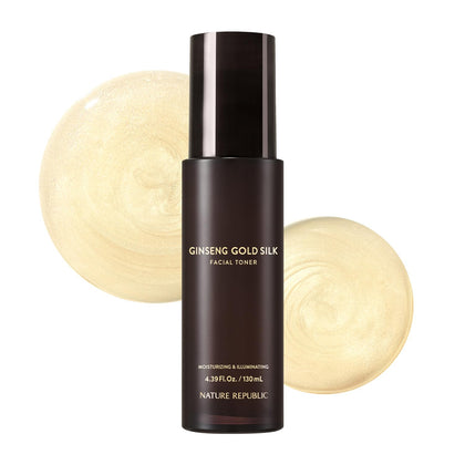Nature Republic toner front packaging showing elegant bottle and gold accents for luxury appeal