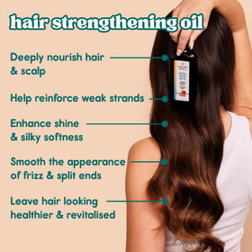 Nature Spell oil pouring to show smooth texture that conditions hair
