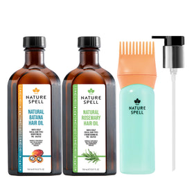 Nature Spell duo front packaging showing both oil bottles and applicator for easy use