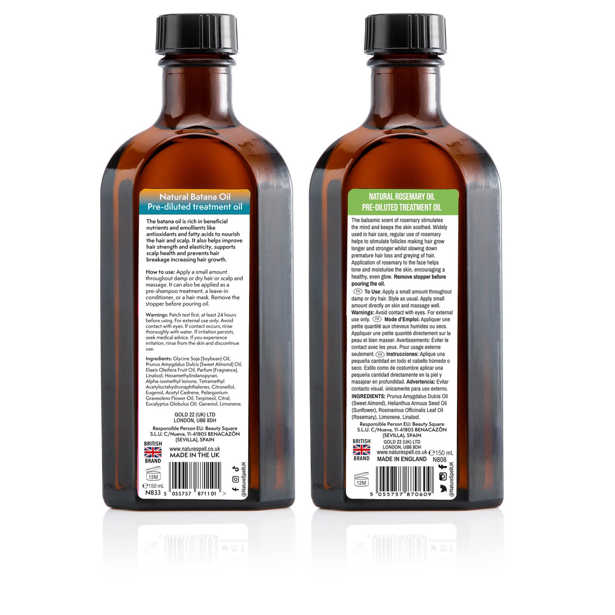 Nature Spell duo staged on a bathroom shelf to suggest daily routine integration
