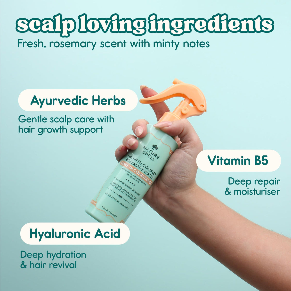 Nature Spell bottle on bathroom shelf suggesting daily routine simplicity