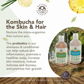 Nature Sustained bottle label closeup highlighting probiotic plant formula benefit