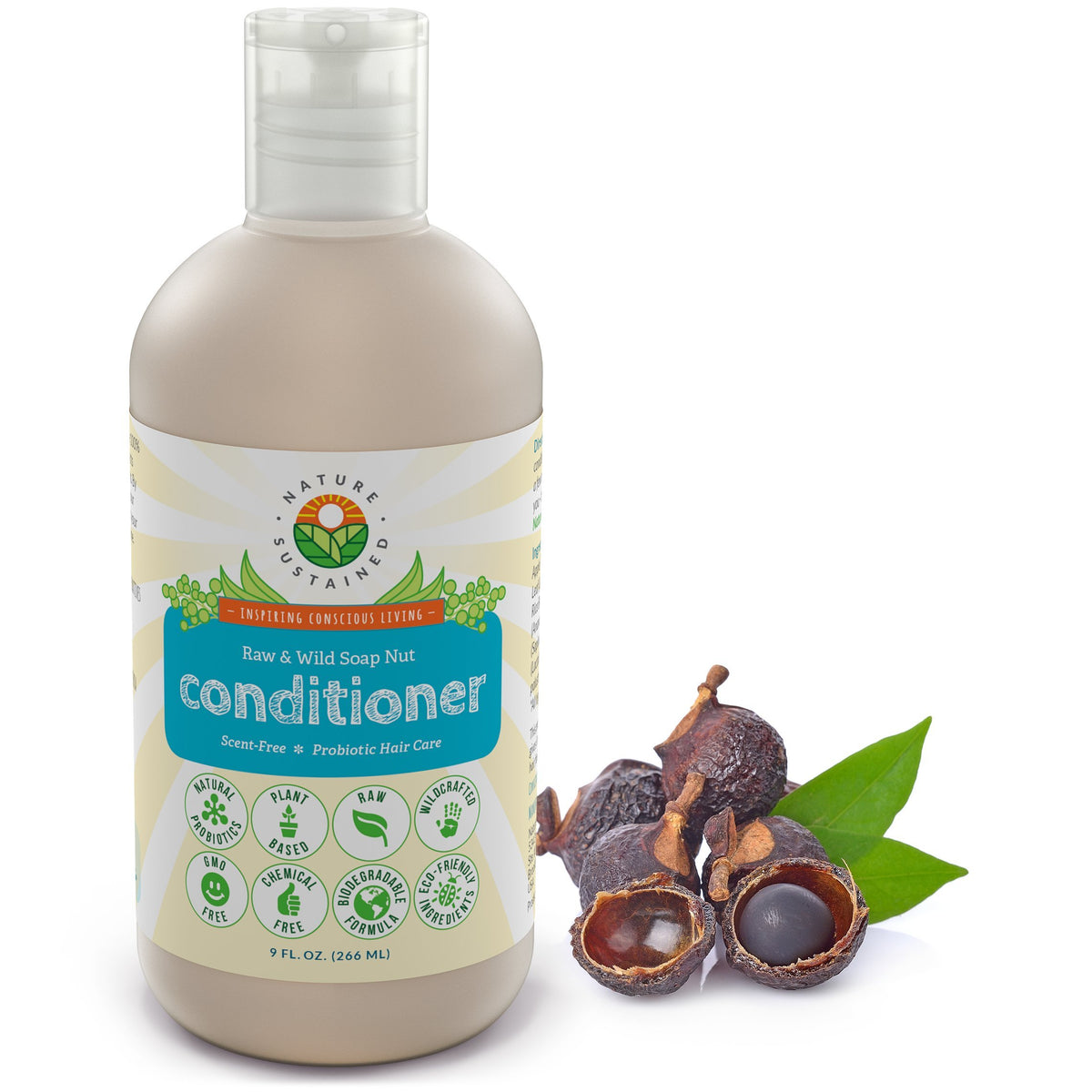 Nature Sustained front packaging showing gentle unscented conditioner benefit