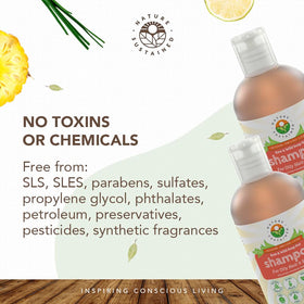 Nature Sustained shampoo on bathroom shelf in natural setting for eco-friendly routine