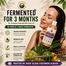 Nature Sustained probiotic ferment detail illustrating botanical potency