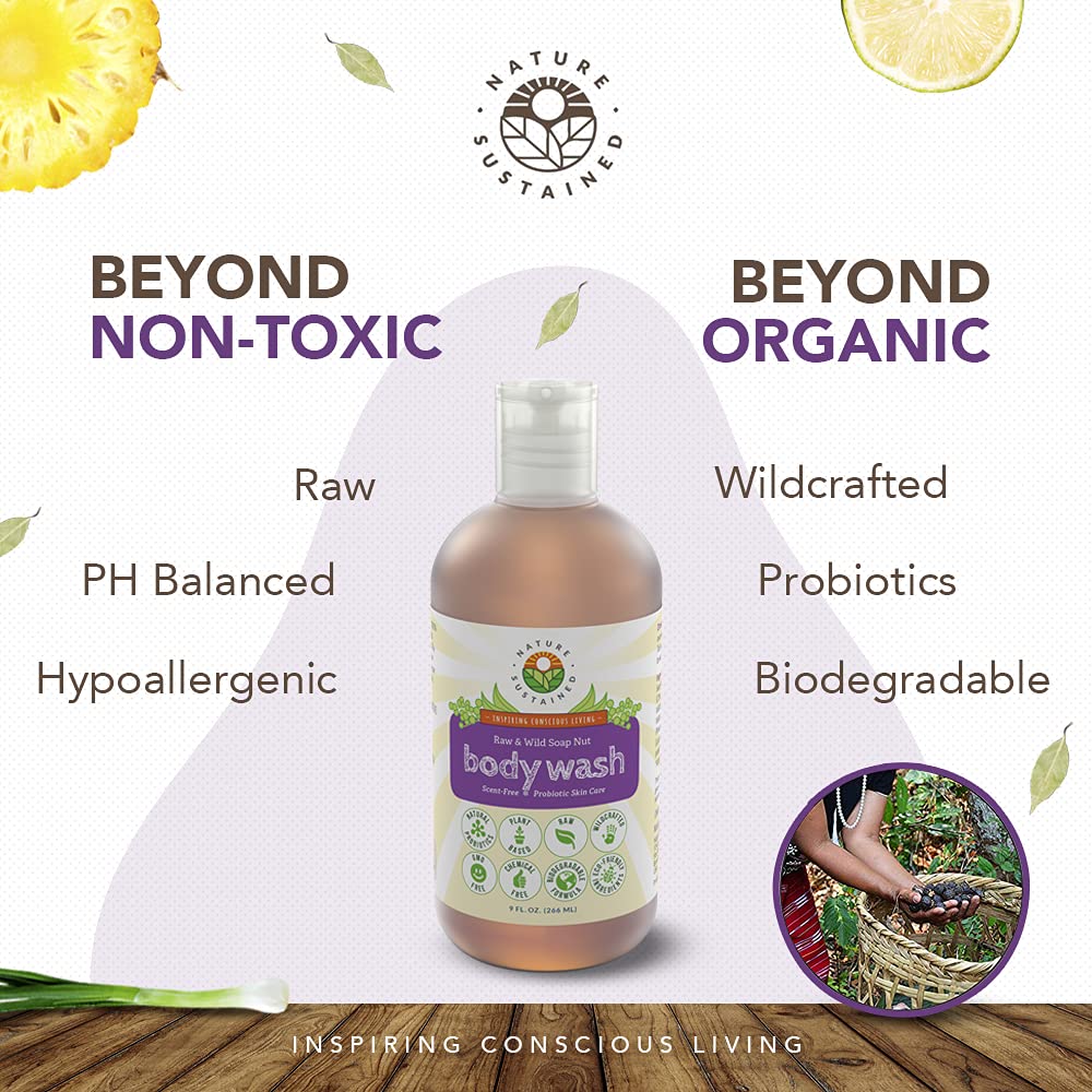 Nature Sustained in-shower use demonstrating gentle cleanse benefit