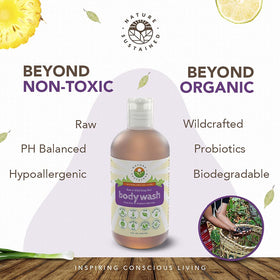 Nature Sustained in-shower use demonstrating gentle cleanse benefit