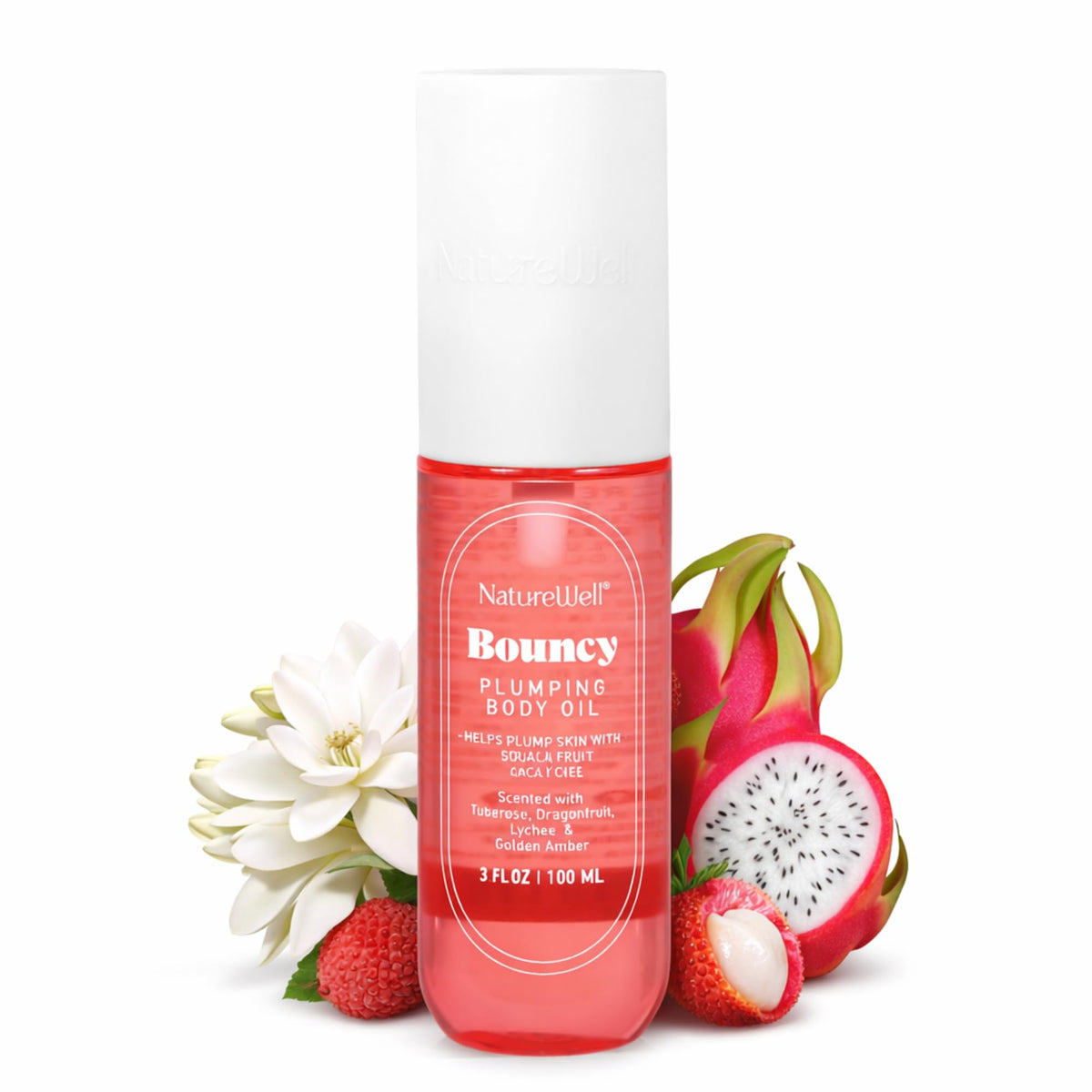 NATURE WELL front bottle showing elegant packaging and quick-absorb benefit