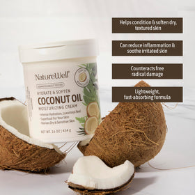 NATURE WELL applying cream to arm for fast hydration and smoother skin