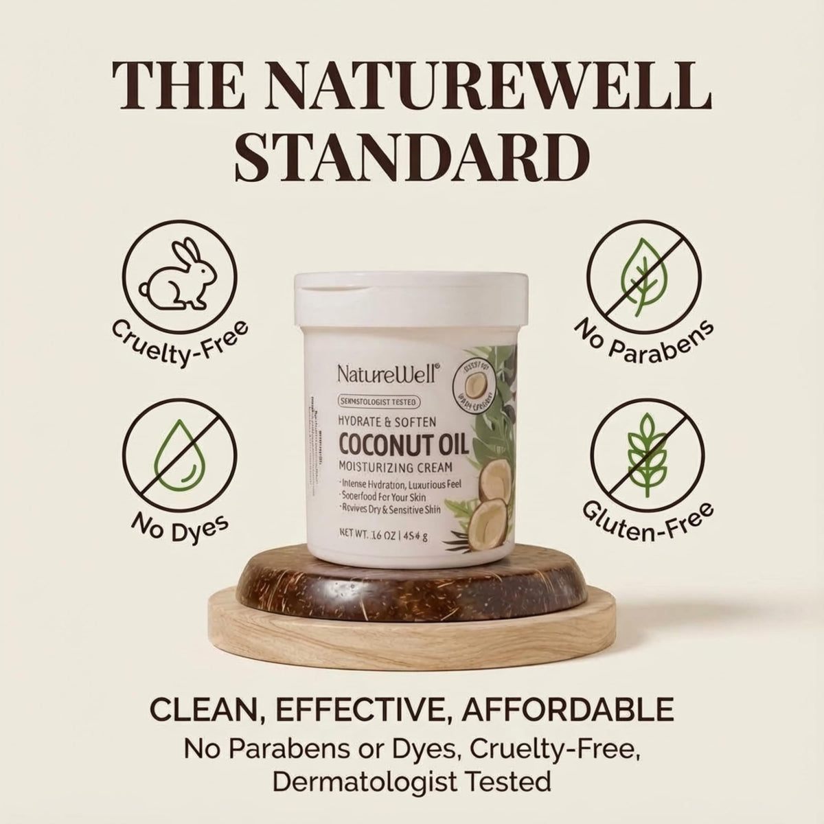 NATURE WELL applying cream to elbow showcasing softened rough-skin results