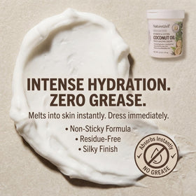 NATURE WELL dispensing cream onto hands demonstrating quick, non-greasy hydration
