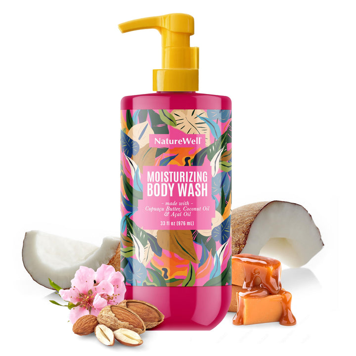 Nature Well front packaging showing 33 oz bottle and label benefits