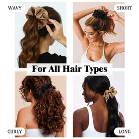 NatureKess scrunchie on pillow illustrating nighttime protection and less frizz