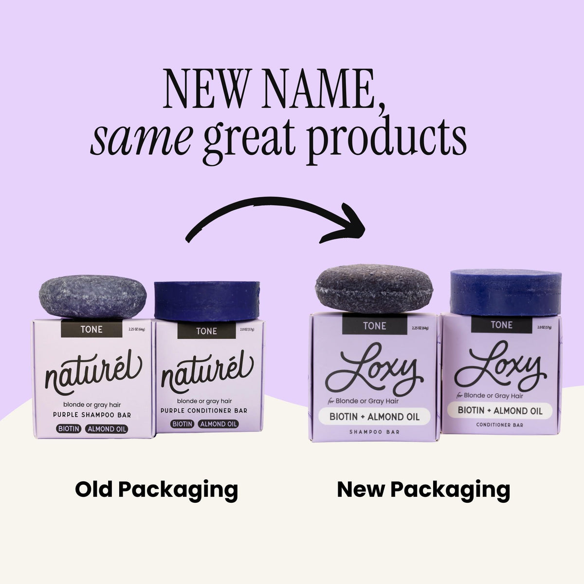 NATURÉL before-and-after comparison showing reduced brassiness and cooler tones