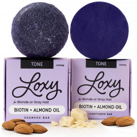 NATURÉL front packaging of Loxy Purple bar set showing sustainable design and benefits