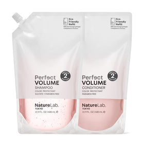 NatureLab.TOKYO refill duo pouch front view showing packaging and eco benefit
