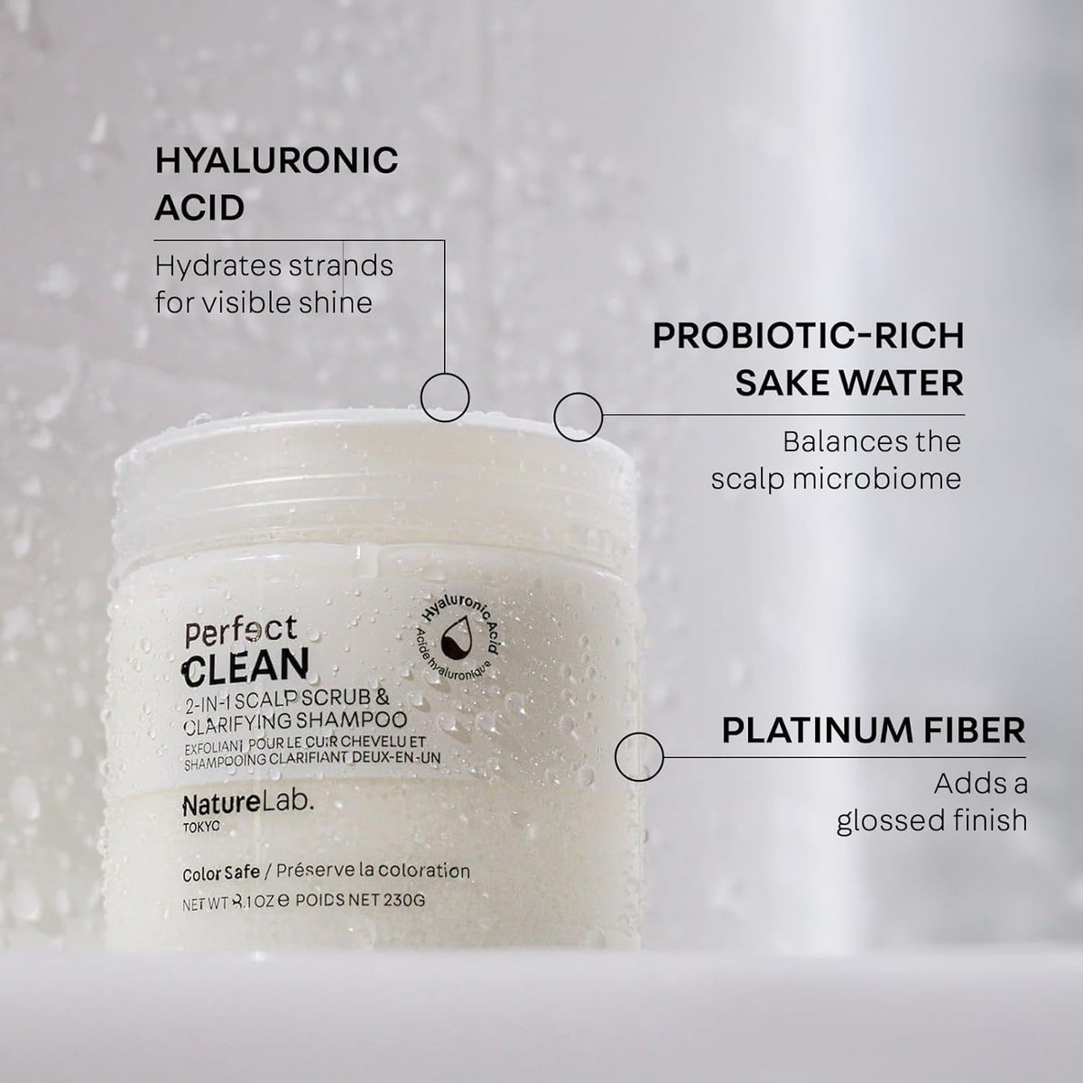 NatureLab.TOKYO repair masque jar open showing creamy restorative formula