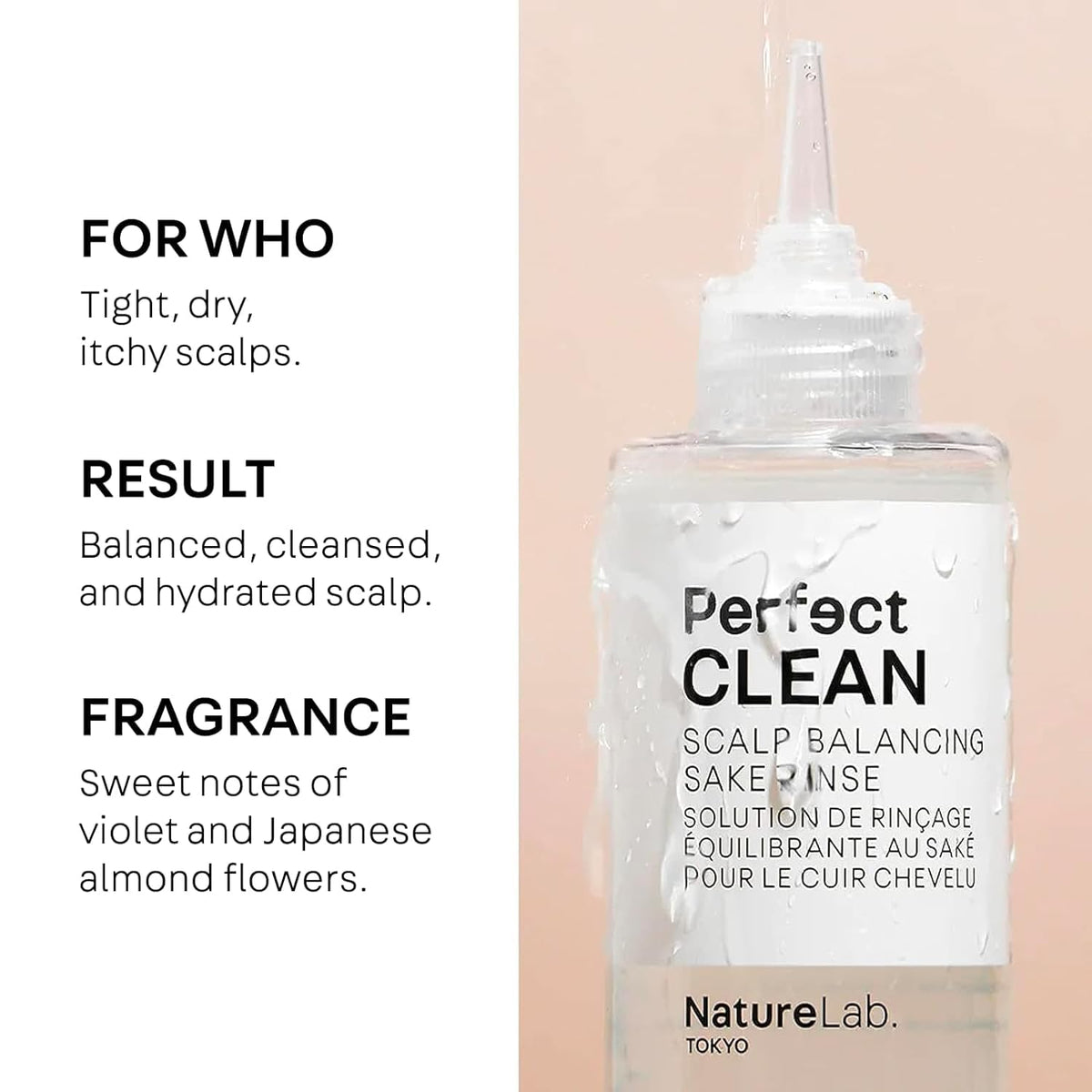 NATURELAB. TOKYO bottles held for size comparison showing portable benefit