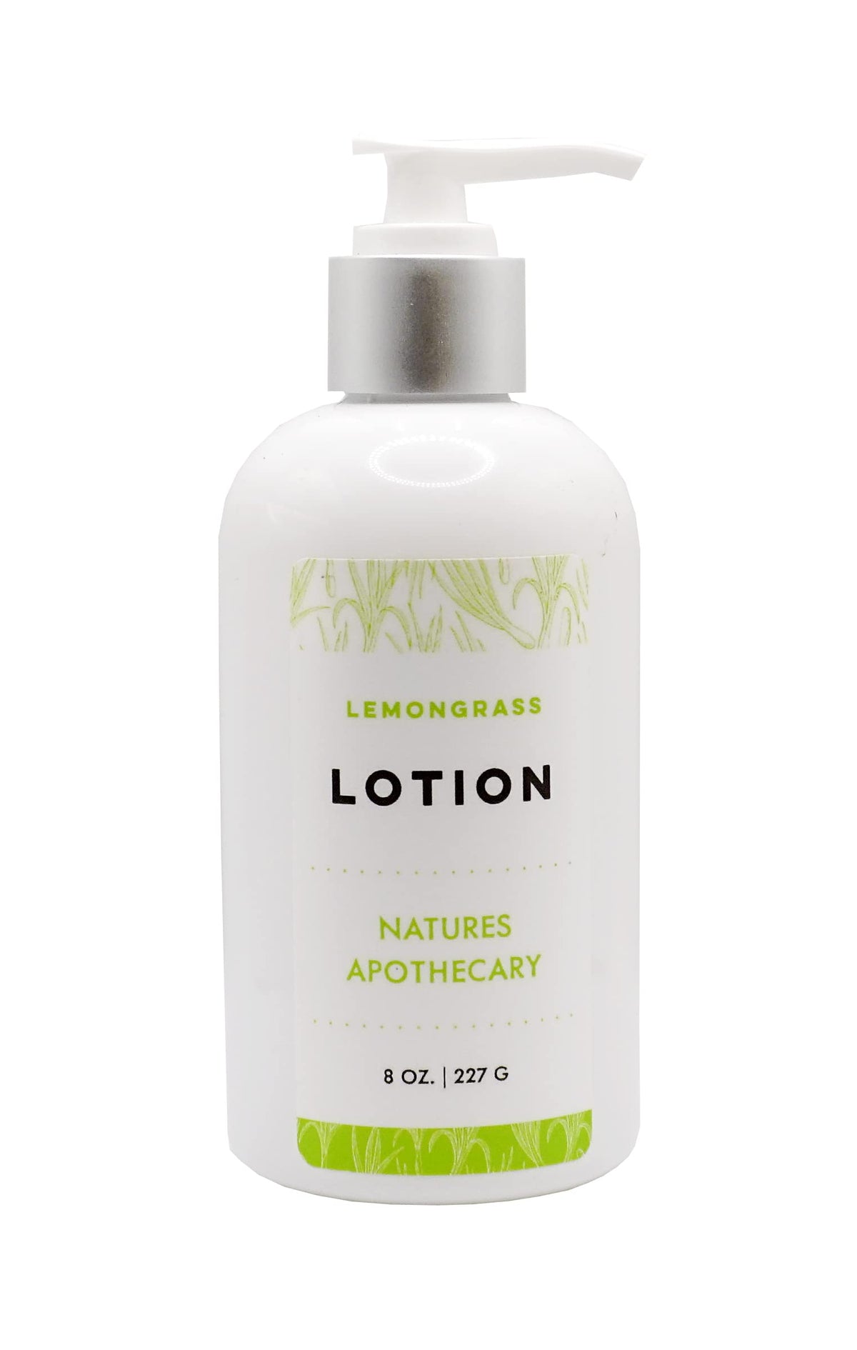 NATURE'S APOTHECARY front bottle showing label and lemongrass scent, promotes gentle hydration