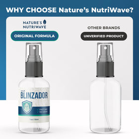 Nature’s NutriWave next to passport and toothbrush showing travel-friendly convenience