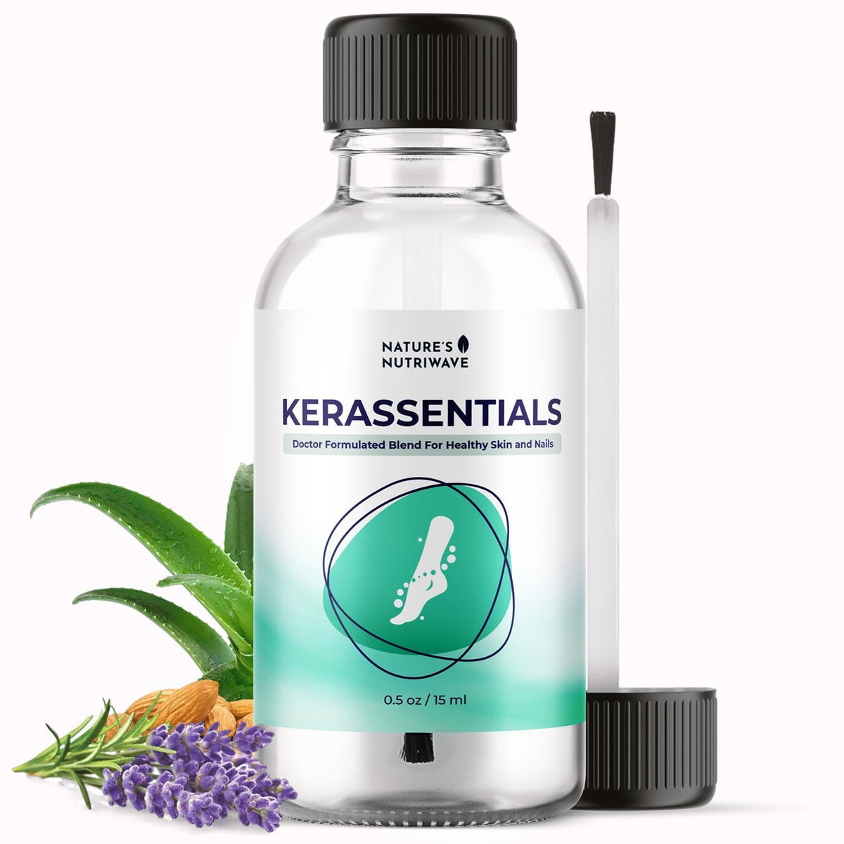 Nature’s NutriWave bottle front view showing label and clean design benefit