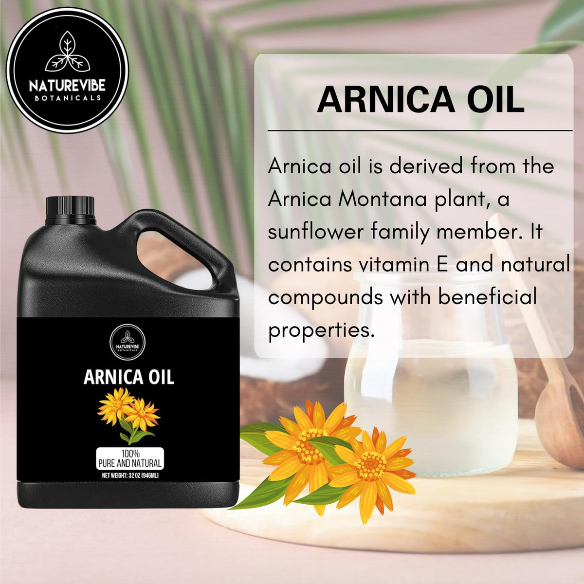 Naturevibe Botanicals close-up pour spout showing smooth cold-pressed oil