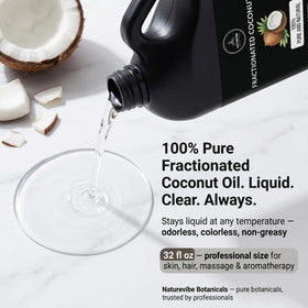 Naturevibe Botanicals jar open with oil pouring, demonstrating easy dispensing benefit