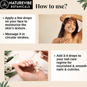 Naturevibe Botanicals label close-up highlighting ingredients and purity