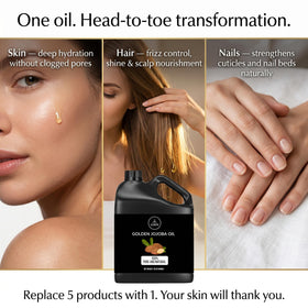 Naturevibe Botanicals being applied to hair ends to reduce frizz and add shine
