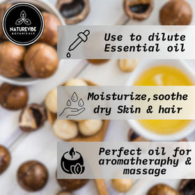 Naturevibe Botanicals oil poured on hand demonstrating lightweight absorption benefit