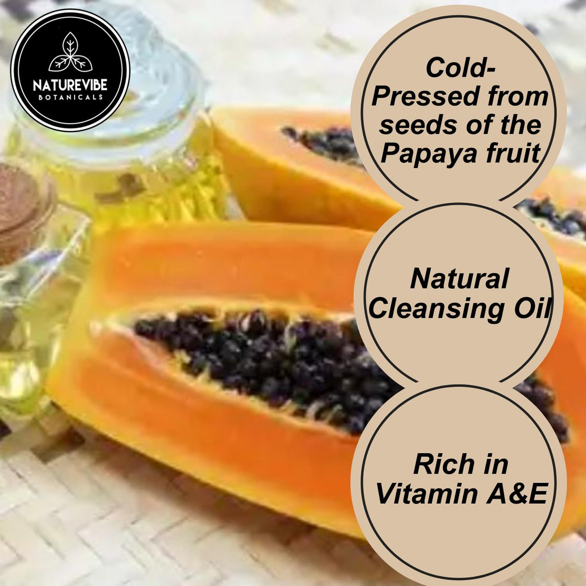 Naturevibe Botanicals oil texture closeup highlighting smooth absorption