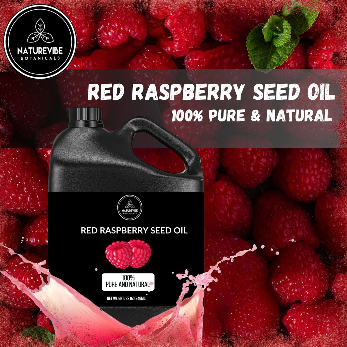 Naturevibe Botanicals jar open top showing oil inside for freshness benefit