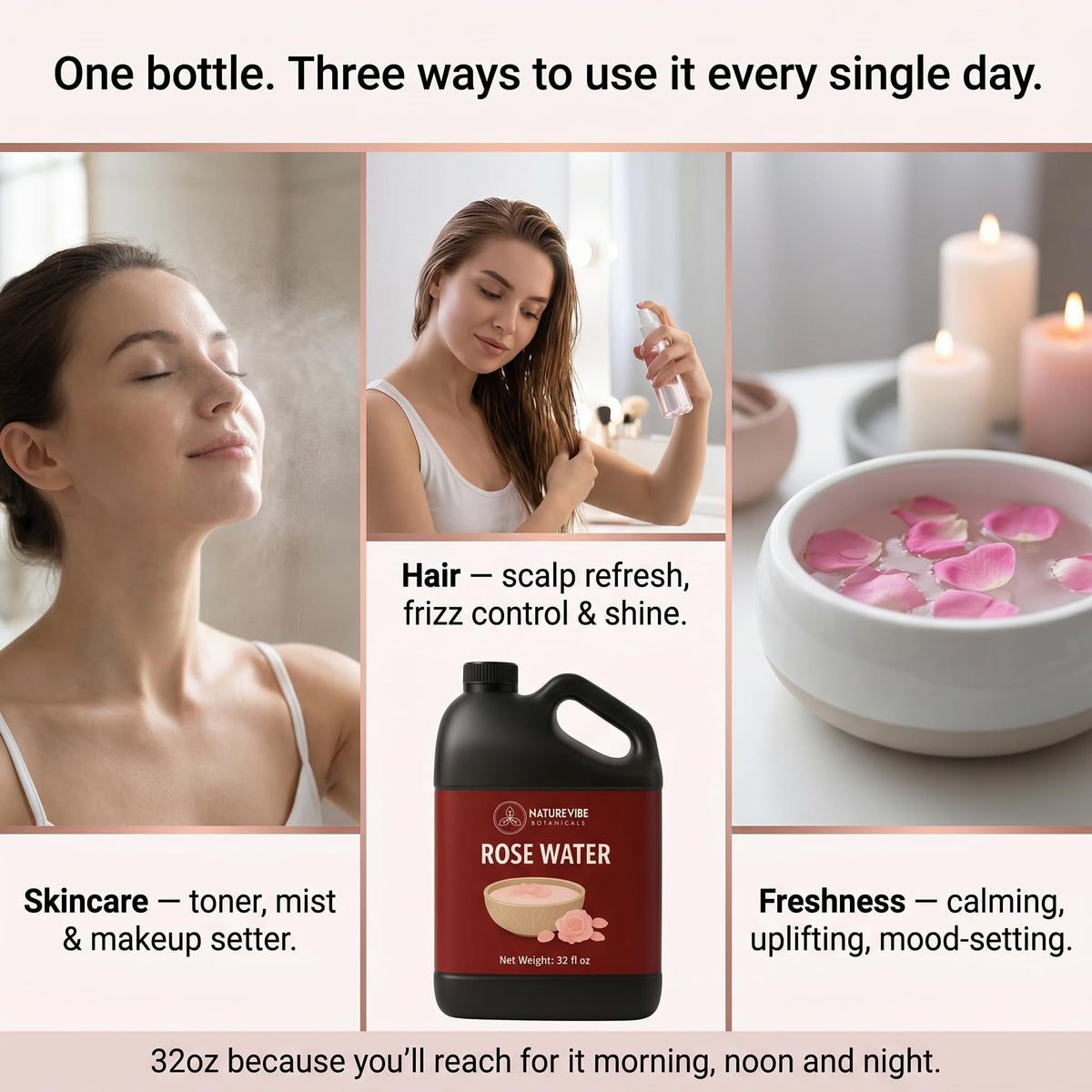 Naturevibe Botanicals fresh rose petals used to make the rose water ingredient source