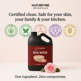 Naturevibe Botanicals setting makeup with a rose water mist for a dewy finish