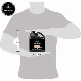 Naturevibe Botanicals 32 oz bottle next to common items for size and scale comparison