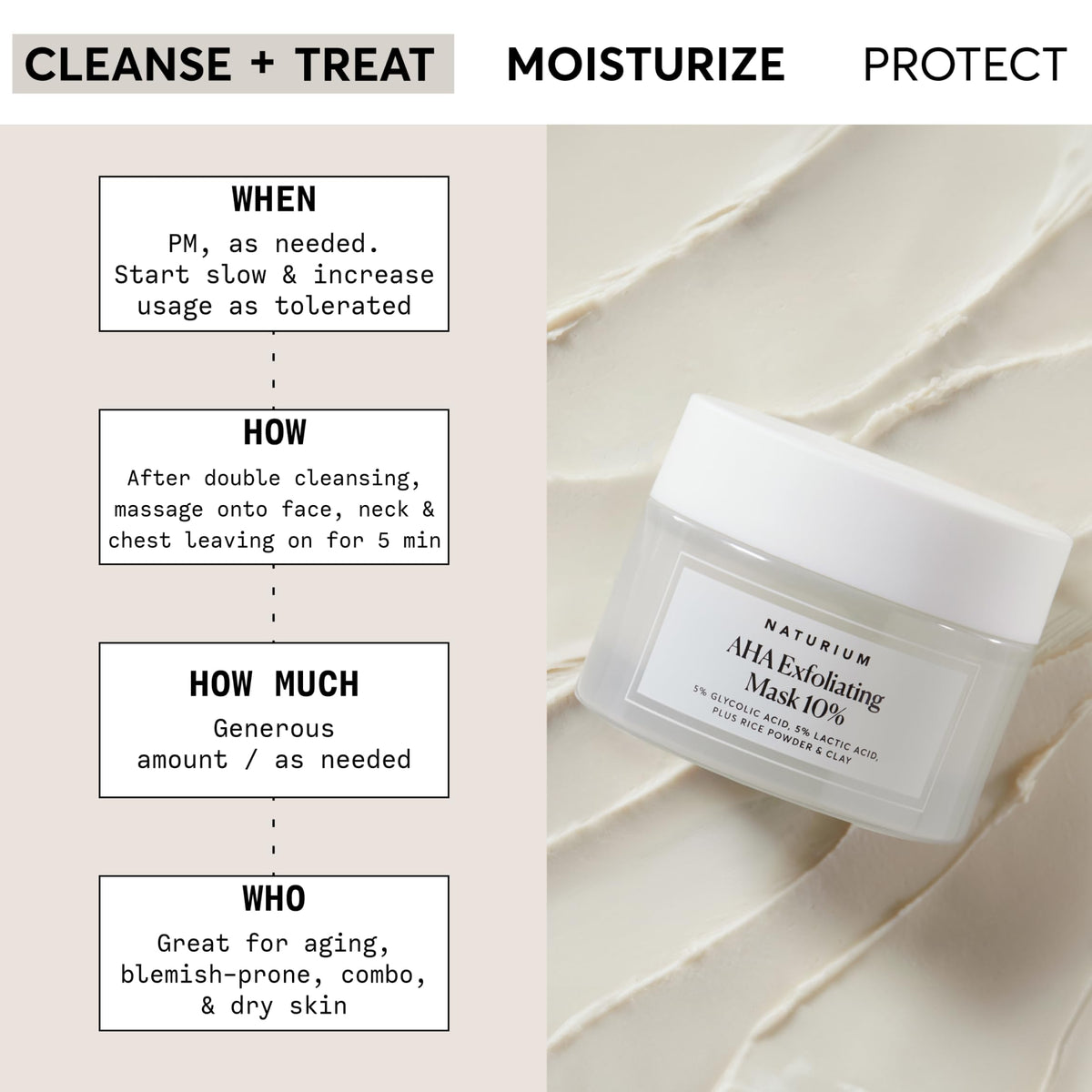 Naturium open jar showing creamy texture with smooth application benefit