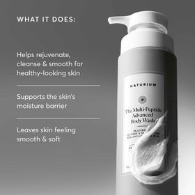 Naturium lather in hand showing gentle cleanse and hydrating foam benefits