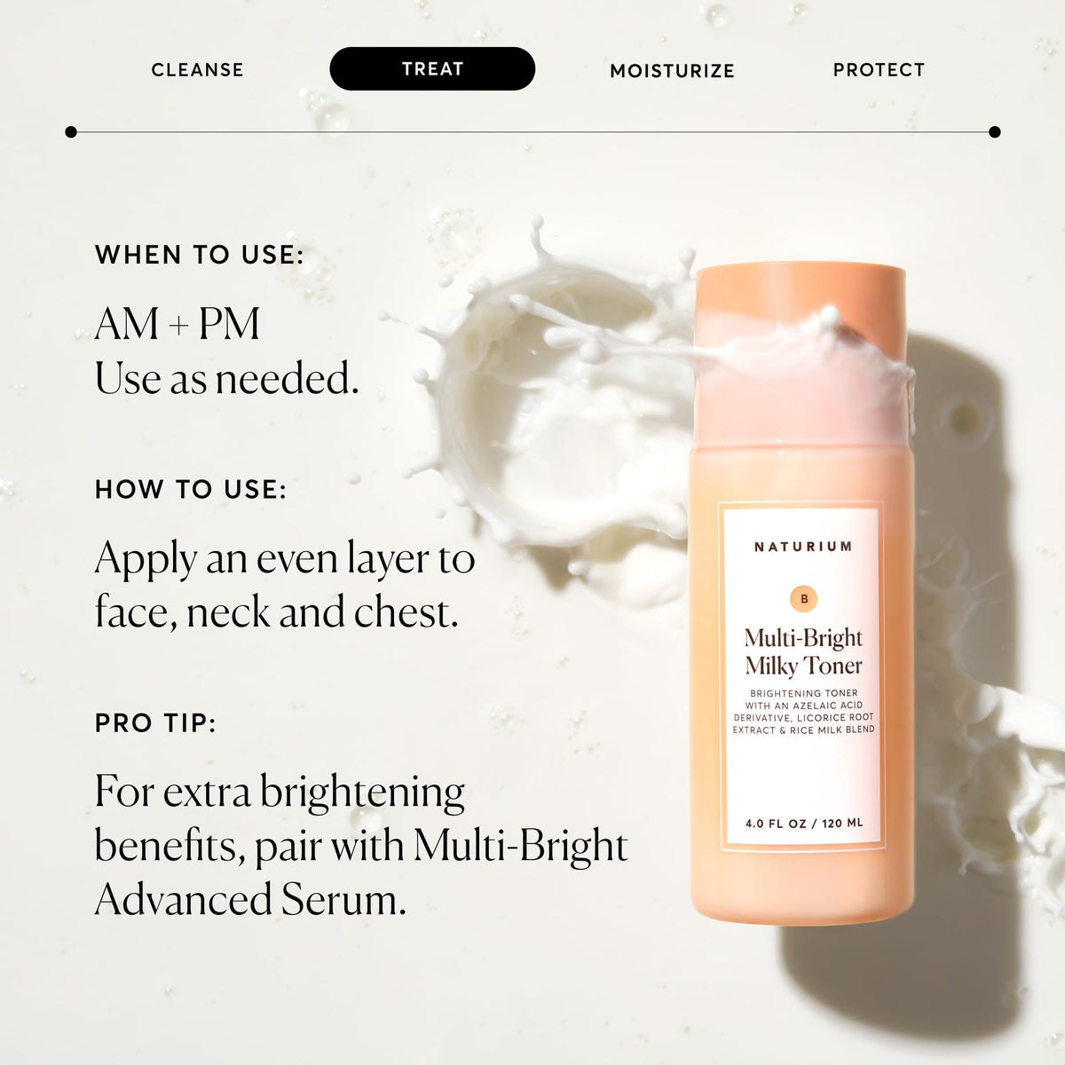 Naturium bottle label details highlighting key active ingredients