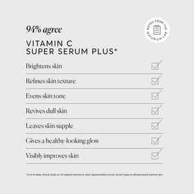 Naturium bottle staged with vitamin C ingredients for potency