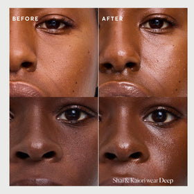 Naturium applied on cheek close-up demonstrating even coverage