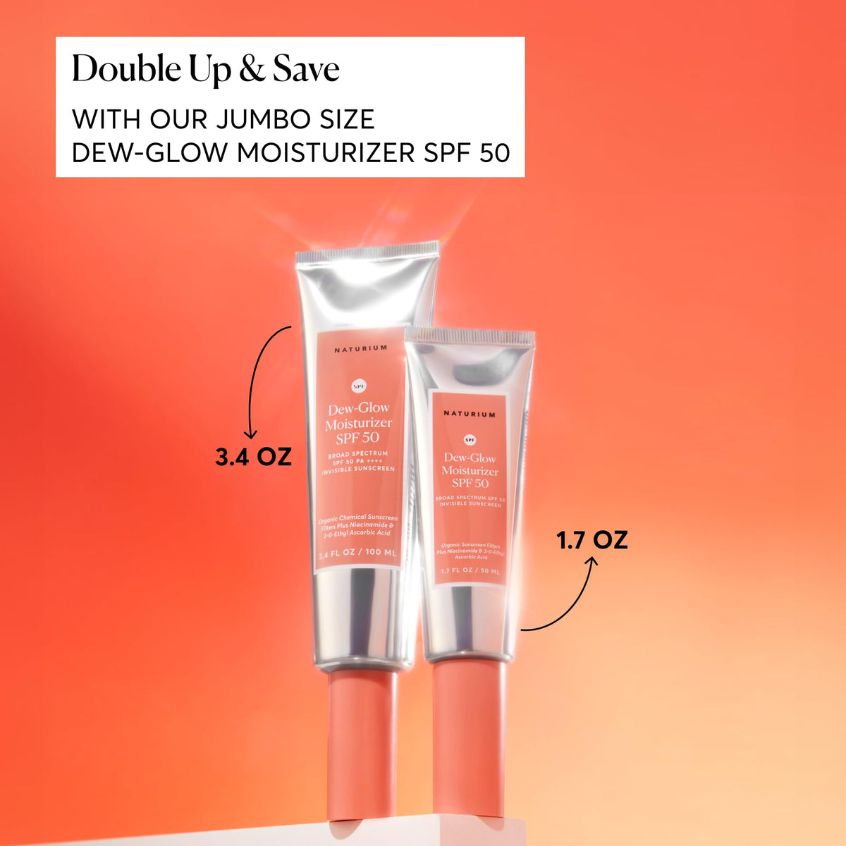 Naturium cap with 1/4 teaspoon dip guide for accurate sunscreen dosing
