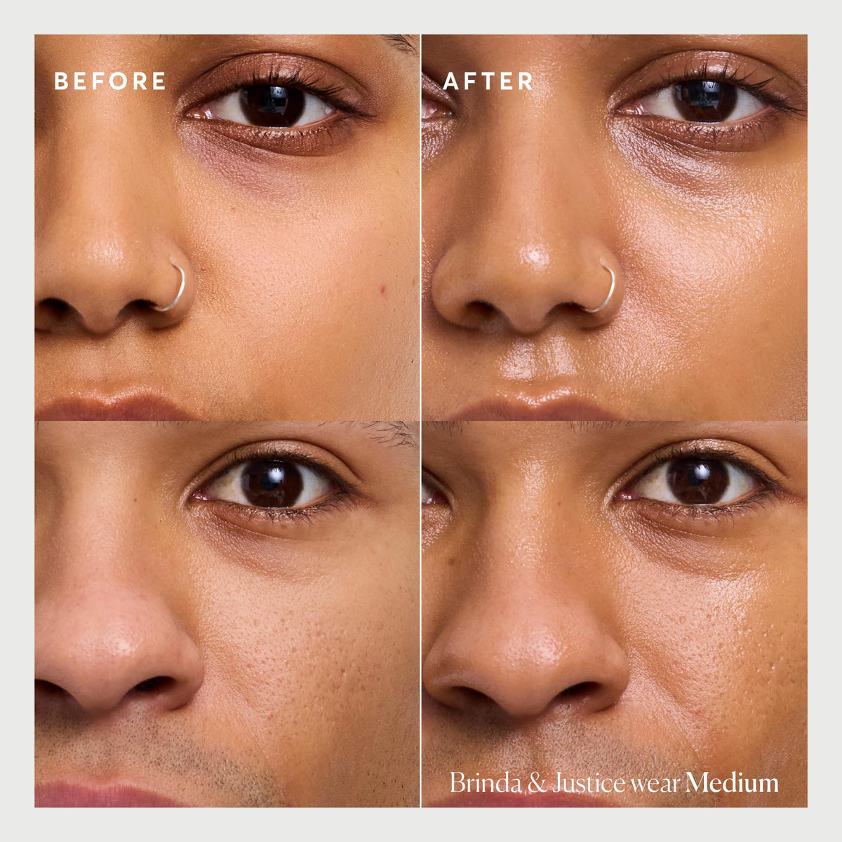 Naturium product dispensed on hand demonstrating medium tint and blendability