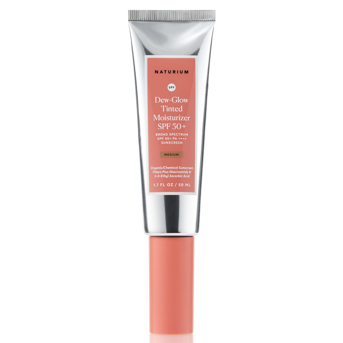 Naturium front packaging of Dew-Glow tinted moisturizer showing size and label benefit