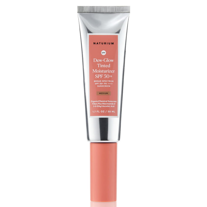 Naturium front packaging of Dew-Glow tinted moisturizer showing size and label benefit