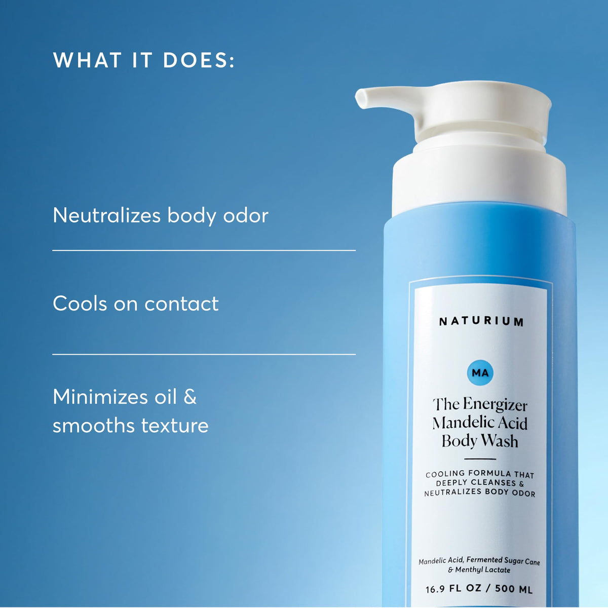 Naturium texture lather on loofah demonstrating rich foam for thorough cleansing