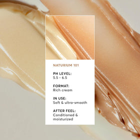 Naturium open tube texture close-up showing creamy finish for smooth hydration