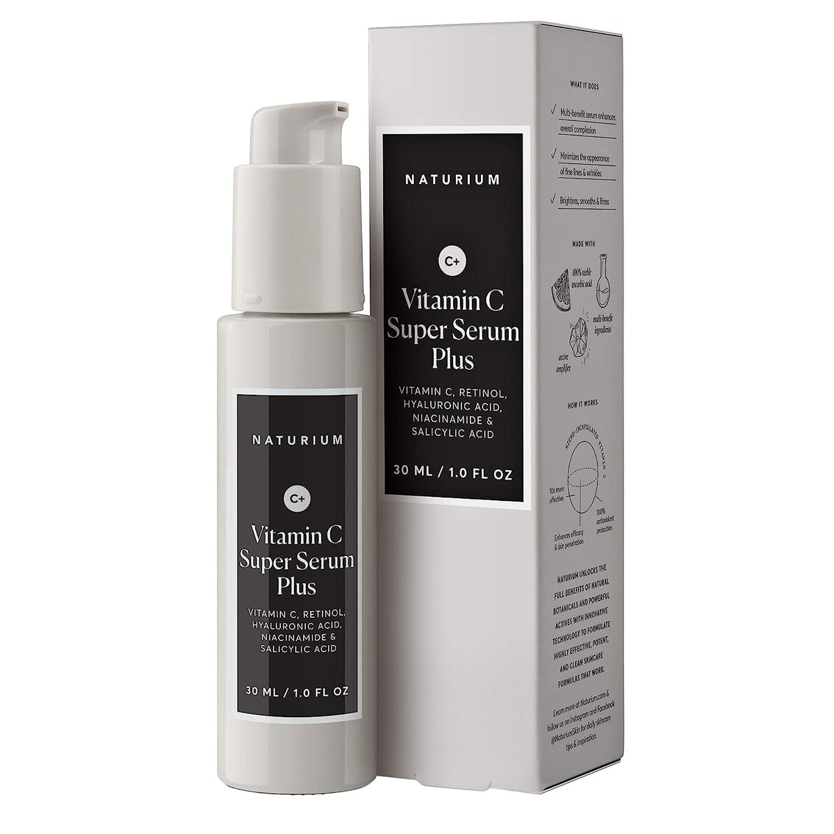 Naturium front packaging showing product and clear benefits